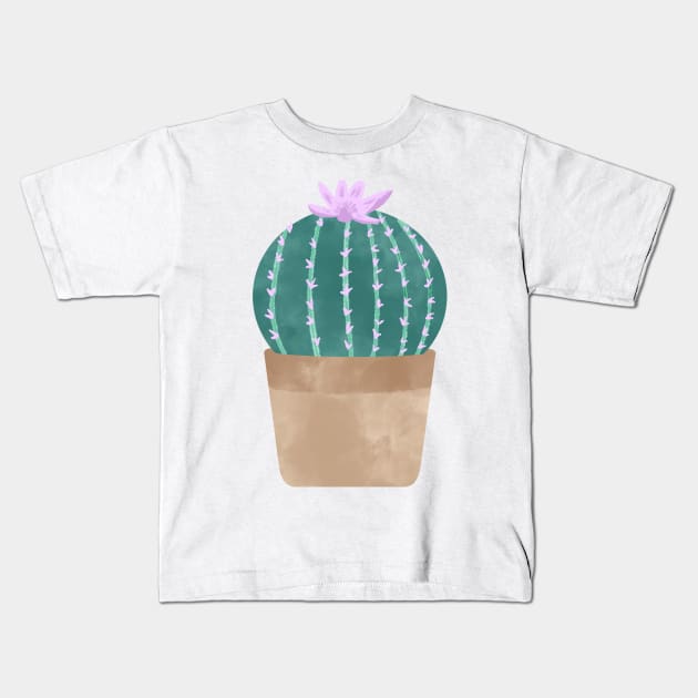 Cactus in a pot Kids T-Shirt by Chigurena